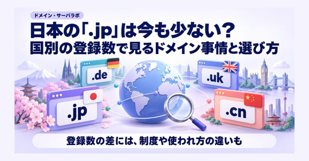 日本の「.jp」は今も少ない? 国別の登録数で見るドメイン事情と選び方