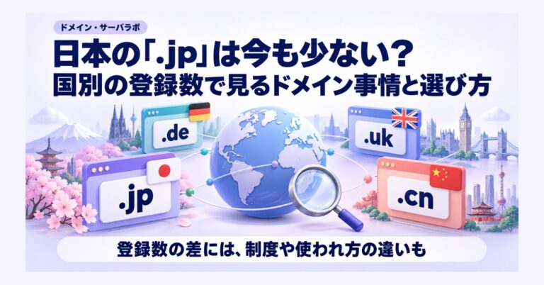 日本の「.jp」は今も少ない? 国別の登録数で見るドメイン事情と選び方