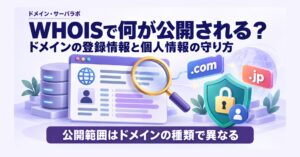 WHOISで何が公開される? ドメインの登録情報と個人情報の守り方